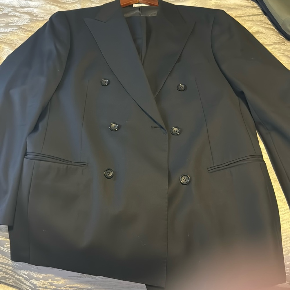 42 black suit double breast